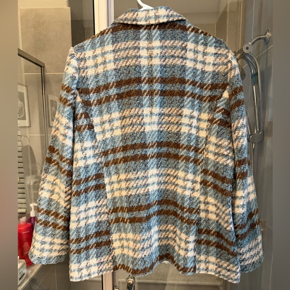Karen Kane Plaid Wool Blend Jacket size M - Picture 2 of 6